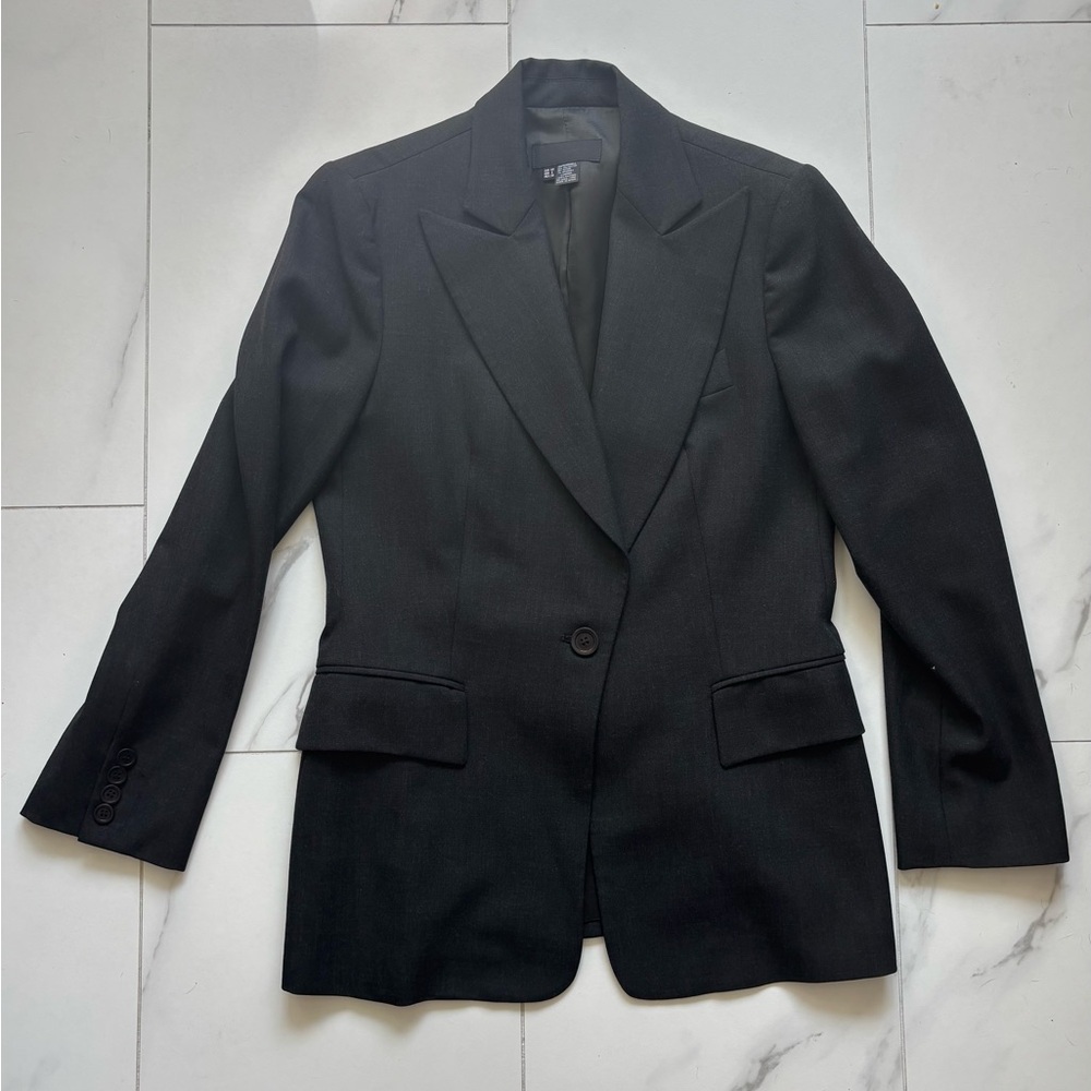 Deep Charcoal Blazer by Zara